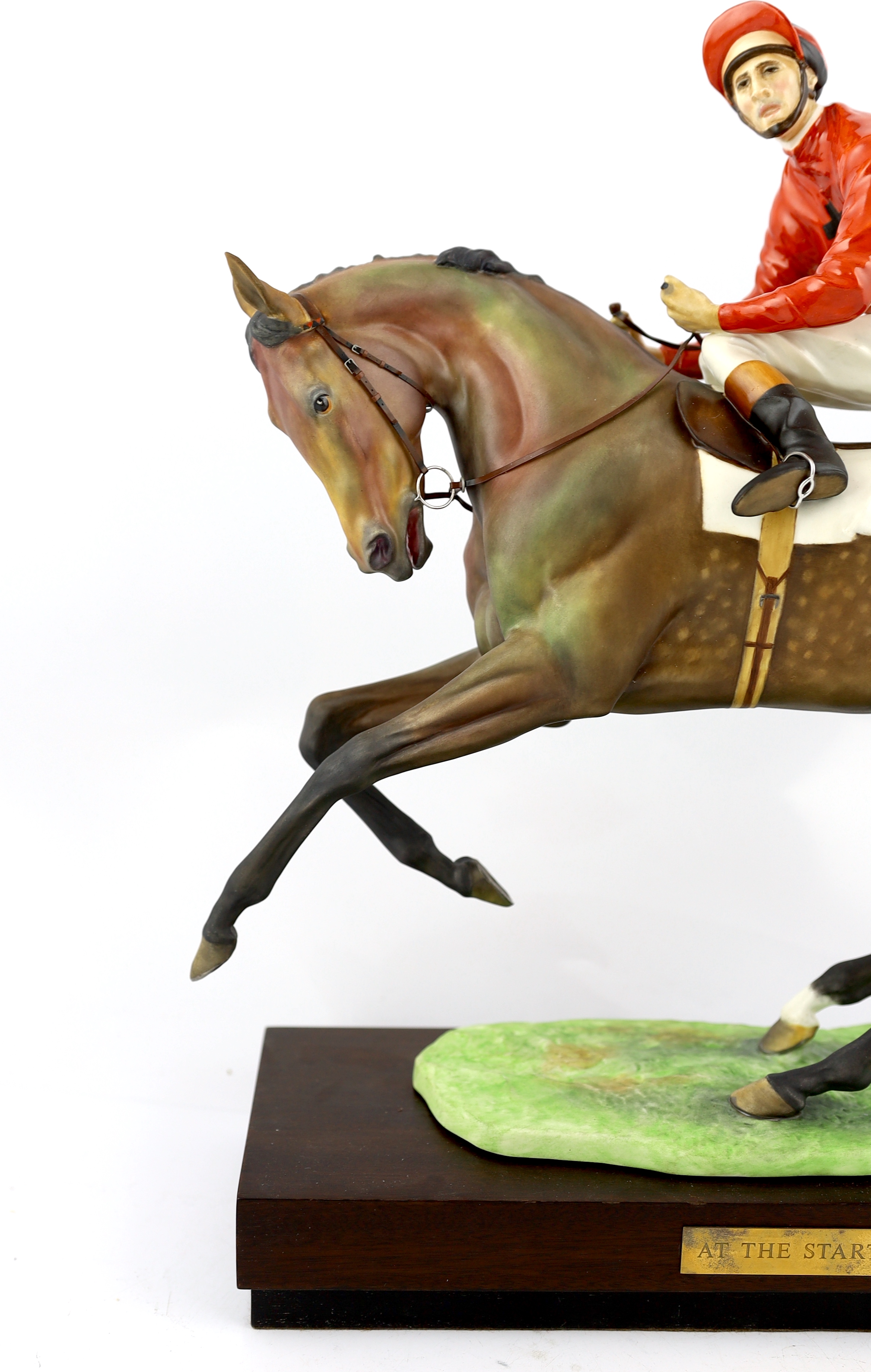Bernard Winskill (d.1980), a Royal Worcester group, 'At the Start No.6'